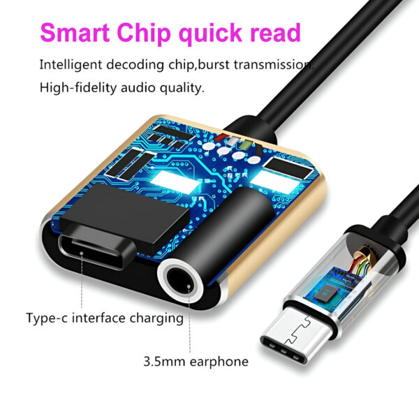 USB Type C & Lightning to 3.5mm Audio Adapter - Image 5