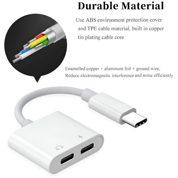 USB Type C & Lightning to 3.5mm Audio Adapter - Image 6
